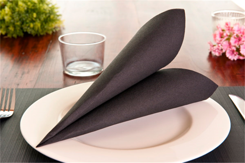 Garcia De Pou SERVILLETAS ECOLABEL 'DOUBLE POINT' 18 G/M2 39x39 CM NEGRO TISSUE (1200 UNID.)