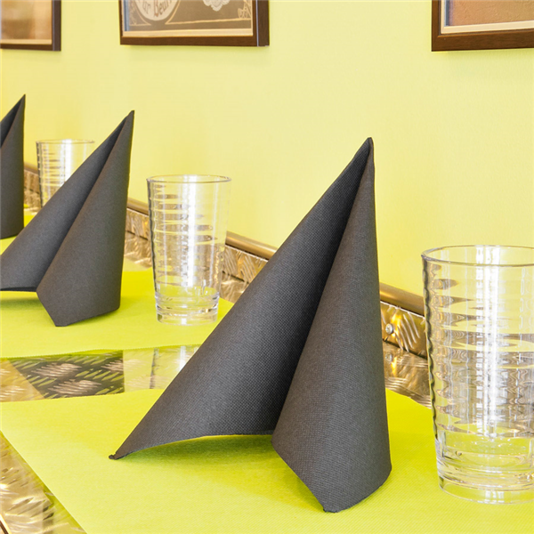 Garcia De Pou SERVILLETAS ECOLABEL 'DOUBLE POINT' 18 G/M2 39x39 CM NEGRO TISSUE (1200 UNID.)