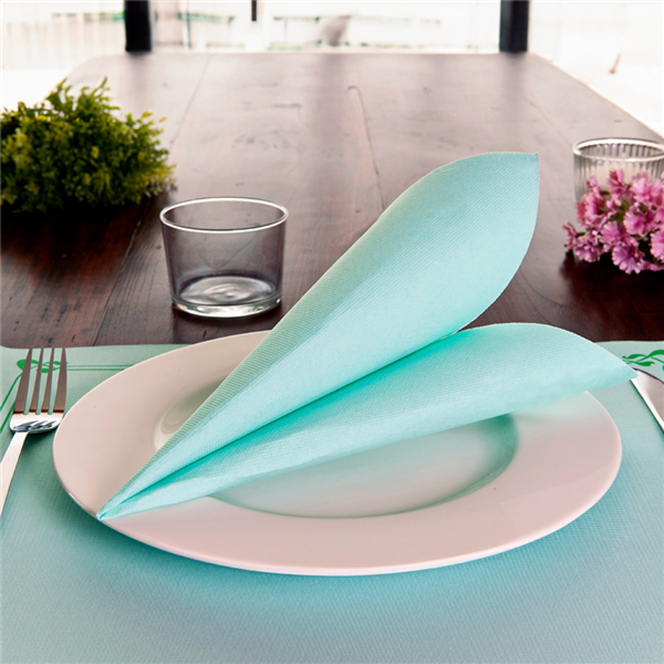 Garcia De Pou SERVILLETAS ECOLABEL 'DOUBLE POINT' 18 G/M2 39x39 CM VERDE AGUA TISSUE (1200 UNID.)