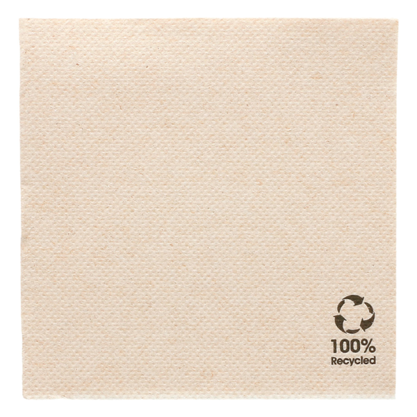 Garcia de pou SERVILLETAS ECOLABEL 'DOUBLE POINT' 19 G/M2 20x20 CM NATURAL TISSUE RECICLADO (2400 UNID.)