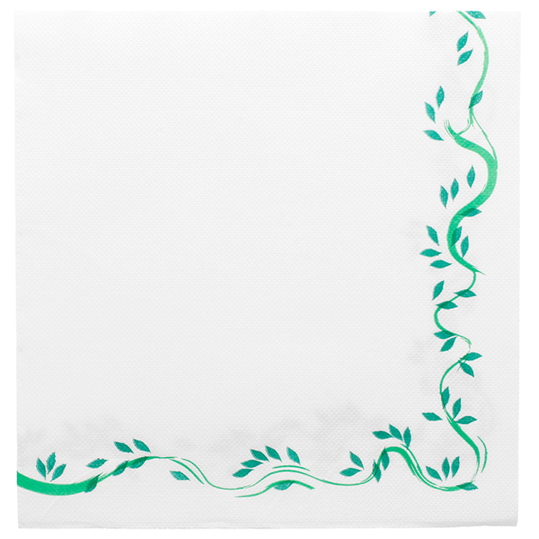 Garcia de pou SERVILLETAS ECOLABEL 'DOUBLE POINT - FLORALIA' 18 G/M2 40x40 CM BLANCO TISSUE (1200 UNID.)