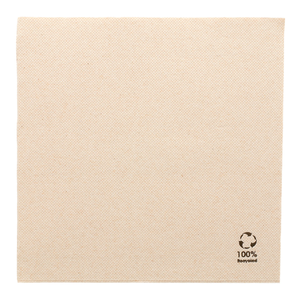 Garcia de pou SERVILLETAS ECOLABEL DOUBLE POINT 'PAPER PACK' 19 G/M2 39x39 CM NATURAL TISSUE RECICLADO (1200 UNID.)