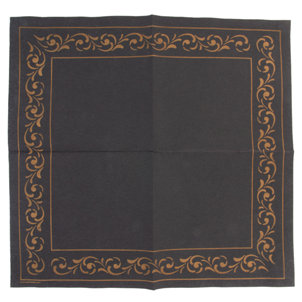 Garcia De Pou SERVILLETAS ECOLABEL 'DOUBLE POINT - TROYA' 18 G/M2 40x40 CM NEGRO TISSUE (1200 UNID.)