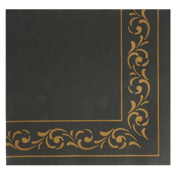 Garcia de pou SERVILLETAS ECOLABEL 'DOUBLE POINT - TROYA' 18 G/M2 40x40 CM NEGRO TISSUE (1200 UNID.)