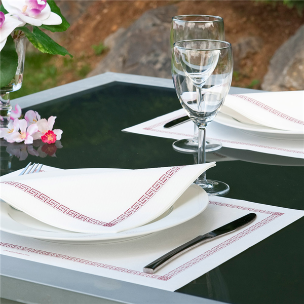 Garcia De Pou SERVILLETAS "GRECA" 45 G/M2 40x40 CM BLANCO AIRLAID (700 UNID.)