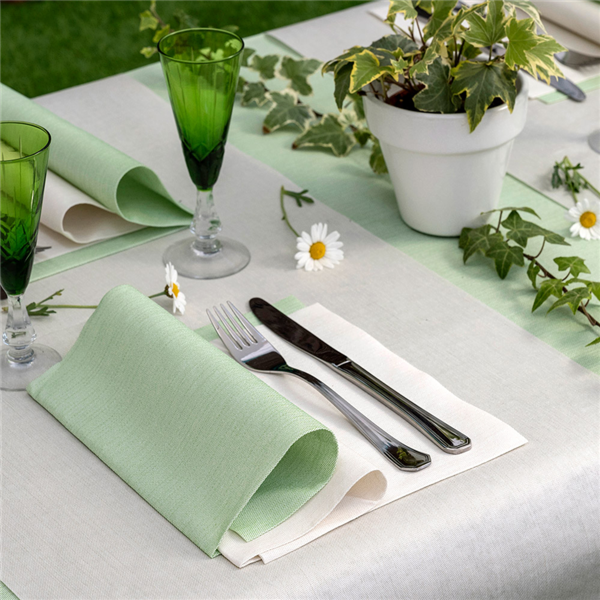 Garcia De Pou SERVILLETAS 'LIKE LINEN' 70 G/M2 40x40 CM VERDE MANZANA SPUNLACE (600 UNID.)