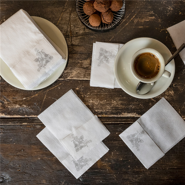 Garcia De Pou SERVILLETAS MINI SERVIS ECOLABEL 1 CAPA 'TRADITION' 20 G/M2 17x17 CM BLANCO CELULOSA (9600 UNID.)