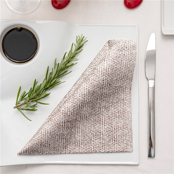 Garcia De Pou SERVILLETAS P. 1/4 'LIKE LINEN - KEIKO' 70 G/M2 40x40 CM CHOCOLATE SPUNLACE (600 UNID.)