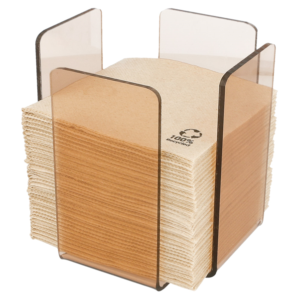 Garcia De Pou SERVILLETERO 11x11x10 8 CM ROSA/AHUMADO METACRILATO (2 UNID.)