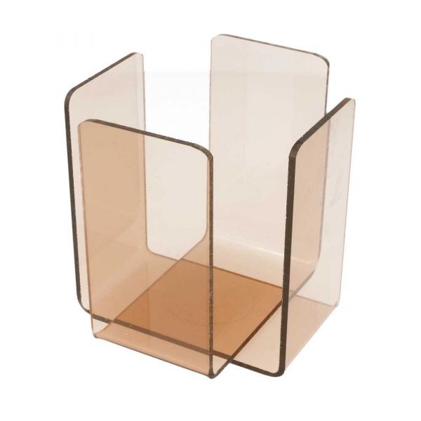 Garcia de pou SERVILLETERO 11x11x10 8 CM ROSA/AHUMADO METACRILATO (2 UNID.)