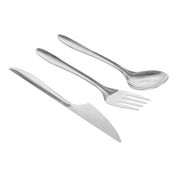Garcia De Pou SET TENEDOR CUCHILLO CUCHARA 18 CM PLATEADO INOX (100 UNID.)