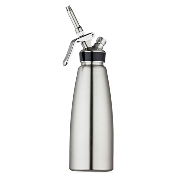 Garcia de pou SIFÓN MONTADOR DE NATA 1 L Ø 9 5x26 5 CM PLATEADO INOX (1 UNID.)