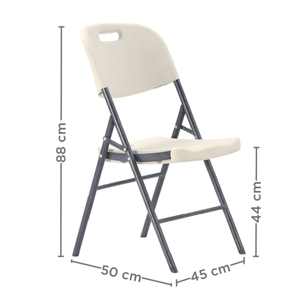 Garcia De Pou SILLA PLEGABLE 50x45x88 CM BLANCO PE (4 UNID.)