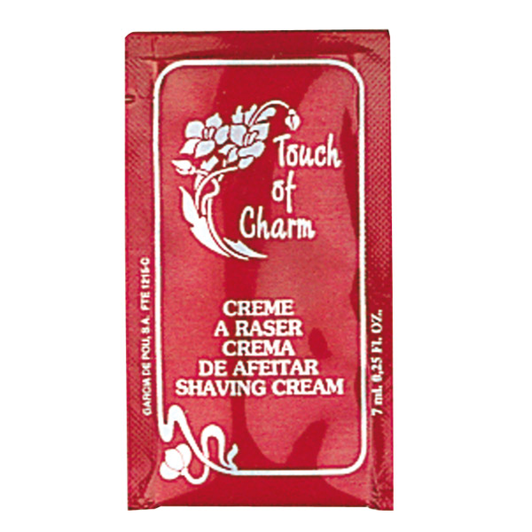 Garcia De Pou SOBRECITOS CREMA AFEITAR 'TOUCH OF CHARM' 5 ML 8x4 5 CM BURDEOS PET (2000 UNID.)