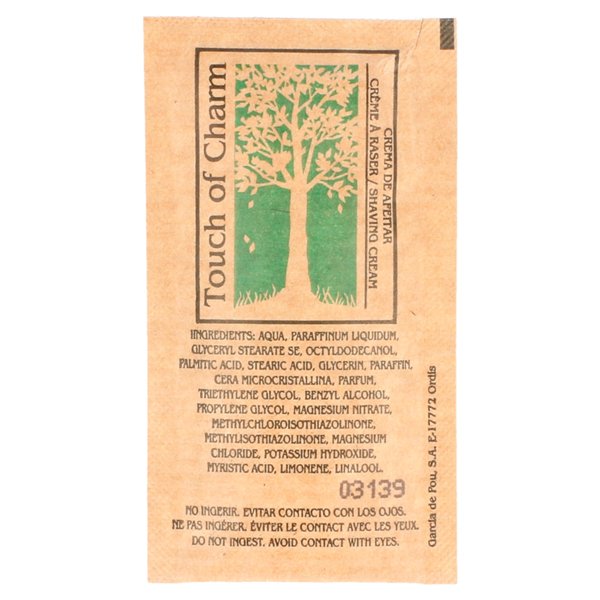 Garcia De Pou SOBRECITOS CREMA DE AFEITAR 'FEEL GREEN' 5 ML 8x4 5 CM NATURAL KRAFT (2000 UNID.)