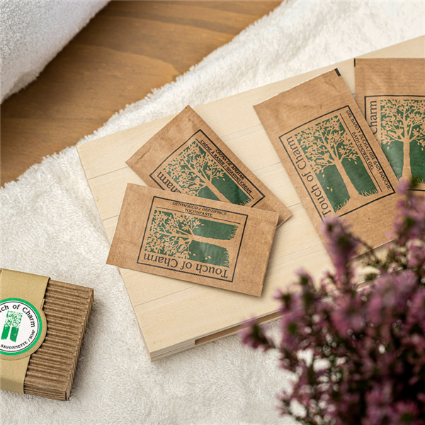 Garcia De Pou SOBRECITOS CREMA DE AFEITAR 'FEEL GREEN' 5 ML 8x4 5 CM NATURAL KRAFT (2000 UNID.)