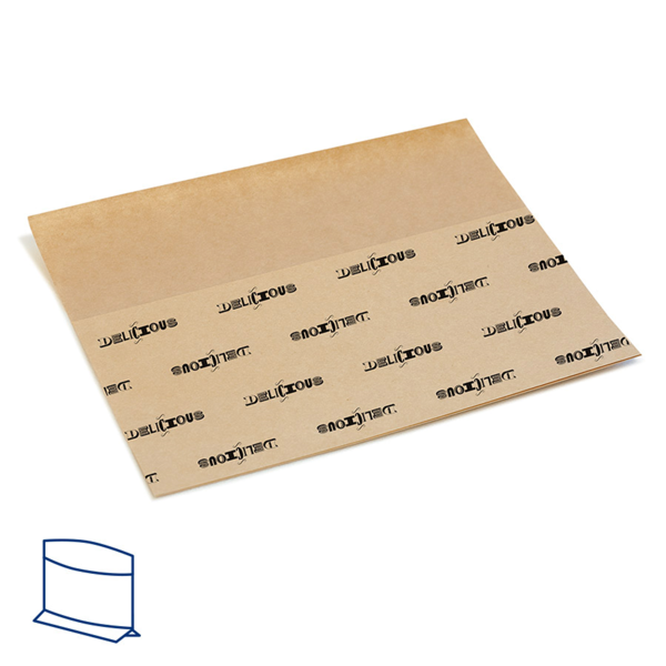 Garcia De Pou SOBRES CON BASE "DELICIOUS" 'KANGOO PACK' 50 G/M2 + 20 LDPE 21+3x17/11 CM NATURAL KRAFT (100 UNID.)