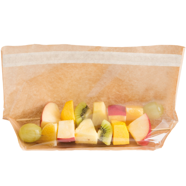 Garcia de pou SOBRES CON BASE Y VENTANA AUTOCIERRE 'TURTLE PACK' 50 G/M2 + 15 PP 27+4/4x15 CM NATURAL KRAFT (100 UNID.)