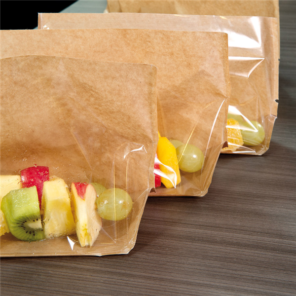 Garcia De Pou SOBRES CON BASE Y VENTANA 'TURTLE PACK' 50 G/M2 + 15 PP 20+4/4x15 CM NATURAL KRAFT (100 UNID.)