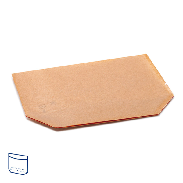 Garcia De Pou SOBRES CON BASE Y VENTANA 'TURTLE PACK' 50 G/M2 + 15 PP 20+4/4x15 CM NATURAL KRAFT (100 UNID.)