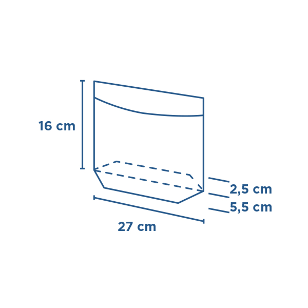 Garcia De Pou SOBRES CON BASE Y VENTANA 'TURTLE PACK' 50 G/M2 + 15 PP 27+5 5/2 5x16 CM BLANCO KRAFT (100 UNID.)