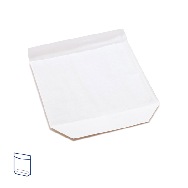 Garcia De Pou SOBRES CON BASE Y VENTANA 'TURTLE PACK' 50 G/M2 + 15 PP 20+3 5x24/21 CM BLANCO KRAFT (100 UNID.)