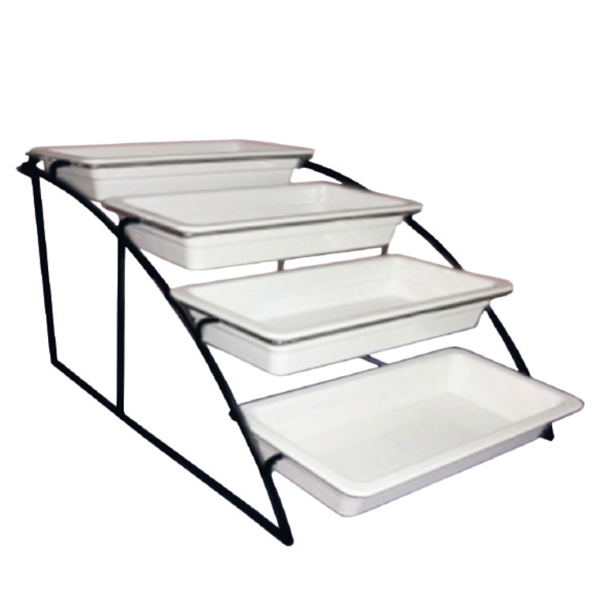 Garcia de pou SOPORTE 4 NIVELES CUBETAS GN 1/3 36 x 52 5 x 32 5 CM NEGRO HIERRO (1 UNID.)