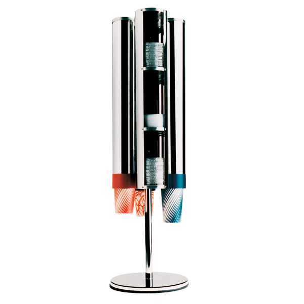 Garcia de pou SOPORTE ROTATIVO PARA 4 TUBOS (NO INCLUIDOS) 28x106 68x28 CM CROMADO INOX (1 UNID.)