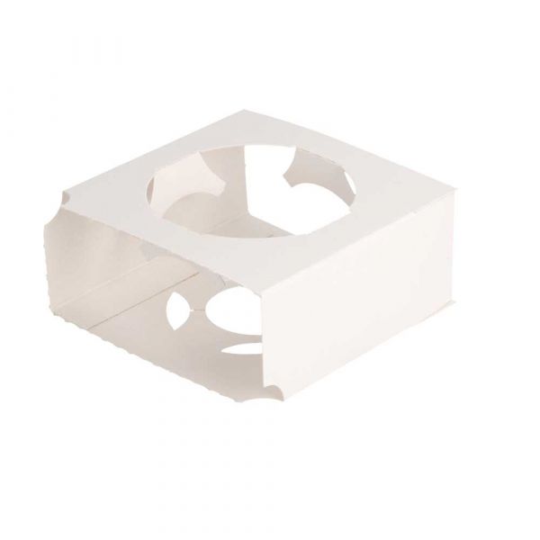 Garcia de pou SOPORTE UNIVERSAL PARA TARRINAS SNACKS 275 G/M2 8 5x8x3 5 CM BLANCO CARTONCILLO (800 UNID.)