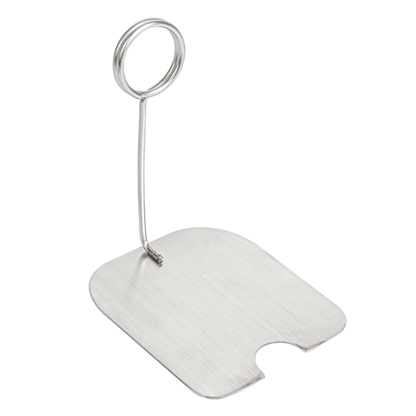 Garcia de pou SOPORTES ETIQUETAS BUFET 8 6x7 2x10 CM PLATEADO INOX (1 UNID.)
