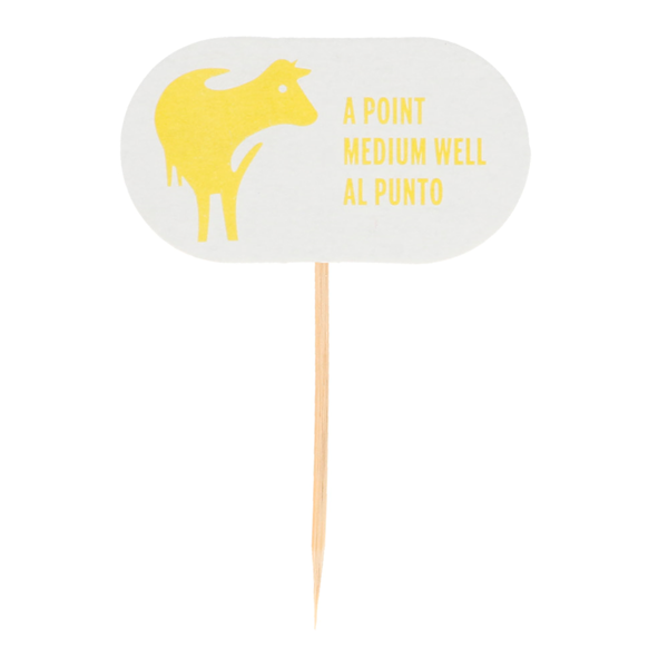Garcia de pou STEAK MARKER "AL PUNTO" 8 CM BLANCO MADERA (100 UNID.)