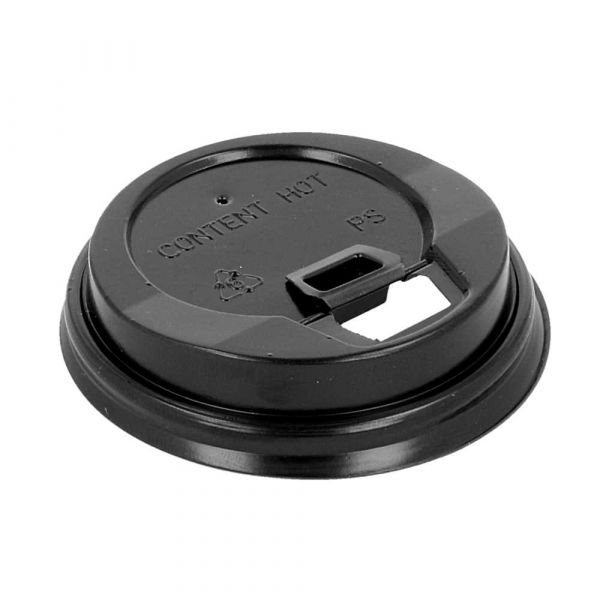 Garcia de pou TAPAS ALTAS PARA VASOS 120 ML NEGRO PS (1000 UNID.)