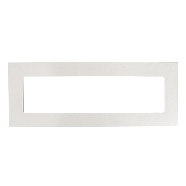 Garcia De Pou TAPAS CON VENTANA PARA CAJAS 254.65 'THEPACK' 250 G/M2 + 32 OPP 11x30x2 CM BLANCO CARTÓN ONDULADO NANO-MICRO (200 UNID.)