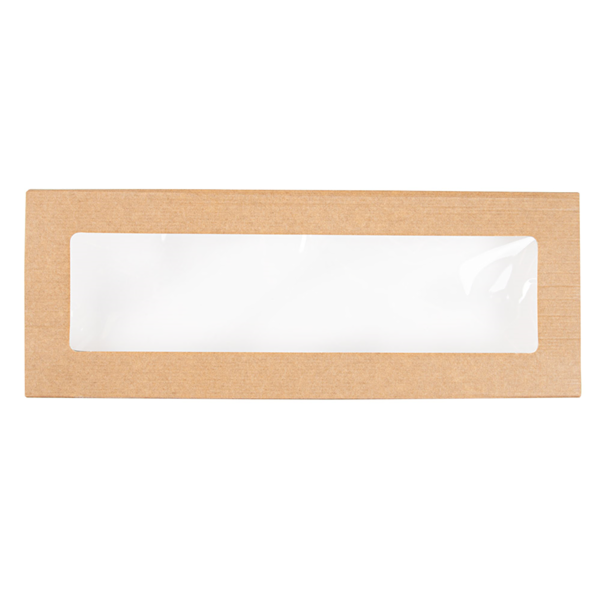 Garcia De Pou TAPAS CON VENTANA PARA CAJAS 254.66 'THEPACK' 240 G/M2 + 32 OPP 11x30x2 CM NATURAL CARTÓN ONDULADO NANO-MICRO (200 UNID.)