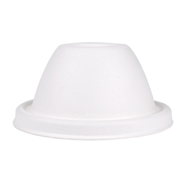 Garcia De Pou TAPAS CÚPULA PARA VASOS DE Ø9 CM 'BIONIC' 9x4 5 CM BLANCO BAGAZO (1000 UNID.)