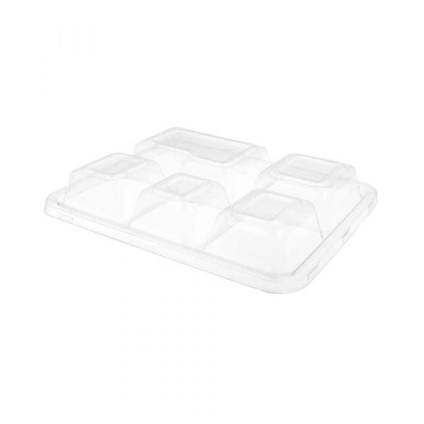 Garcia de pou TAPAS PARA BANDEJAS 221.92 'BIONIC' 27x22x3 6 CM TRANSPARENTE PET (250 UNID.)