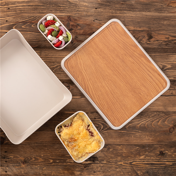 Garcia De Pou TAPAS PARA BENTO BOX 263.34 'ASAMI WARE' 30x25x1 7 CM SÍMIL MADERA MELAMINA (6 UNID.)