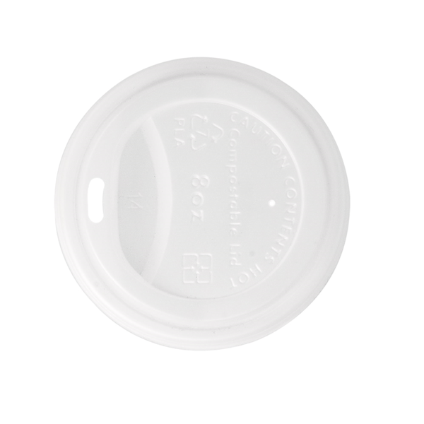 Garcia De Pou TAPAS PARA VASOS 240 ML 'BIODEGRADABLE' BLANCO CPLA (1000 UNID.)