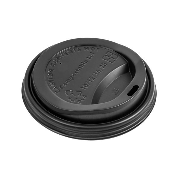 Garcia de pou TAPAS PARA VASOS 360 ML 'BIODEGRADABLE' NEGRO CPLA (1000 UNID.)
