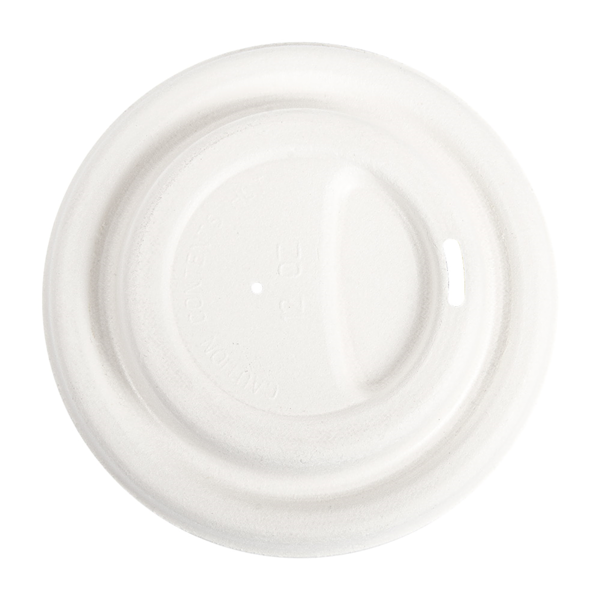 Garcia De Pou TAPAS PARA VASOS CAFÉ 'BIONIC' Ø 9 CM BLANCO BAGAZO (1000 UNID.)