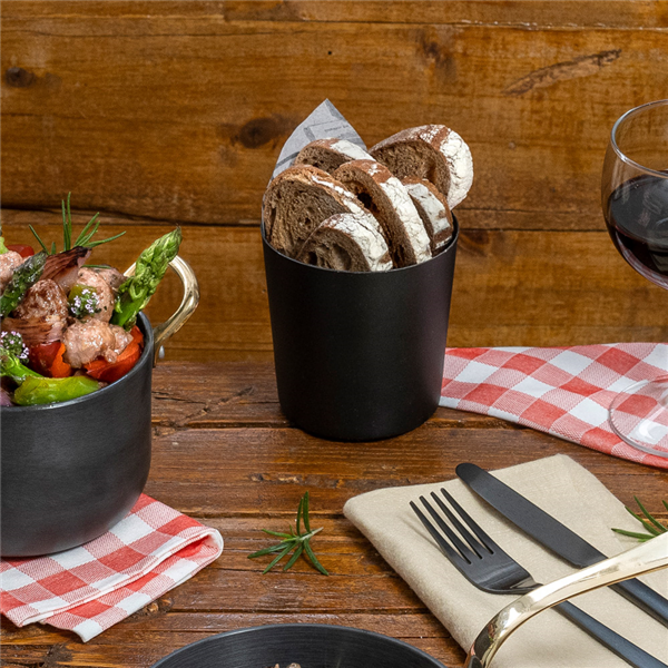 Garcia De Pou TARRINA FRITOS 'ARTINOX' 430 ML Ø 8 5x8 5 NEGRO INOX (1 UNID.)