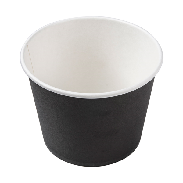 Garcia de pou TARRINAS 1000 ML 300 + 18 PE G/M2 Ø13 5x10 4 CM NEGRO CARTONCILLO (500 UNID.)