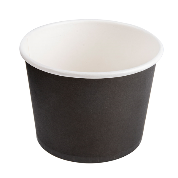 Garcia de pou TARRINAS 500 ML 280 + 18 PE G/M2 Ø11x8 2 CM NEGRO CARTONCILLO (500 UNID.)
