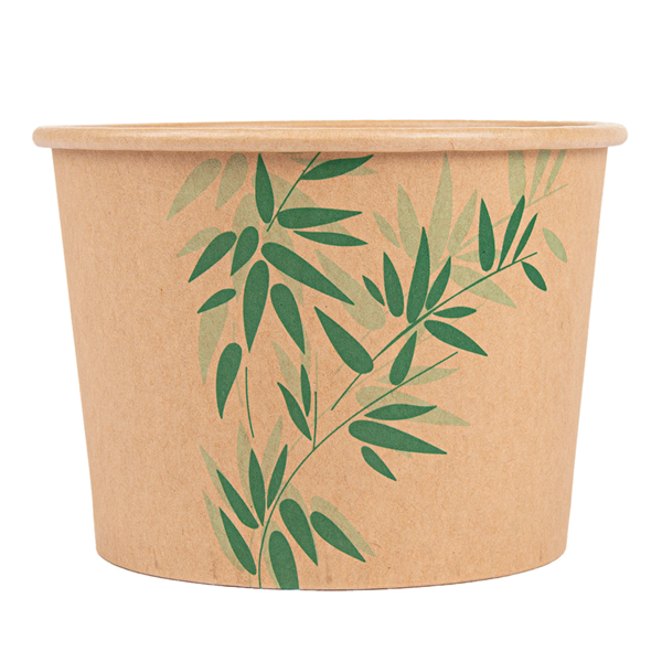 Garcia De Pou TARRINAS 'FEEL GREEN' 500 ML 280 + 18 PE G/M2 Ø11x8 2 CM MARRÓN KRAFT (500 UNID.)
