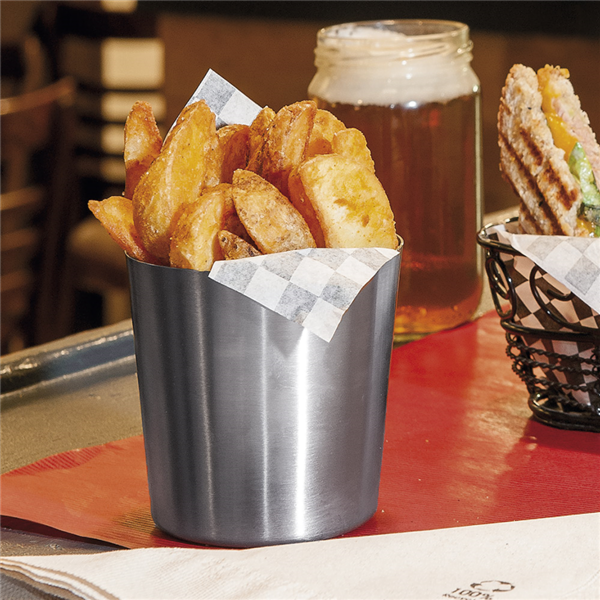Garcia De Pou TARRINAS FRITAS CLÁSICOS LISOS Ø 8 5x8 5 CM PLATEADO INOX (12 UNID.)