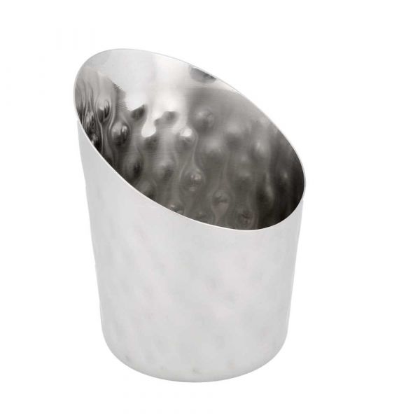 Garcia de pou TARRINAS FRITAS TRUNCADAS MARTILLEADAS 'ARTINOX' Ø 8 5x8 5 CM PLATEADO INOX (12 UNID.)