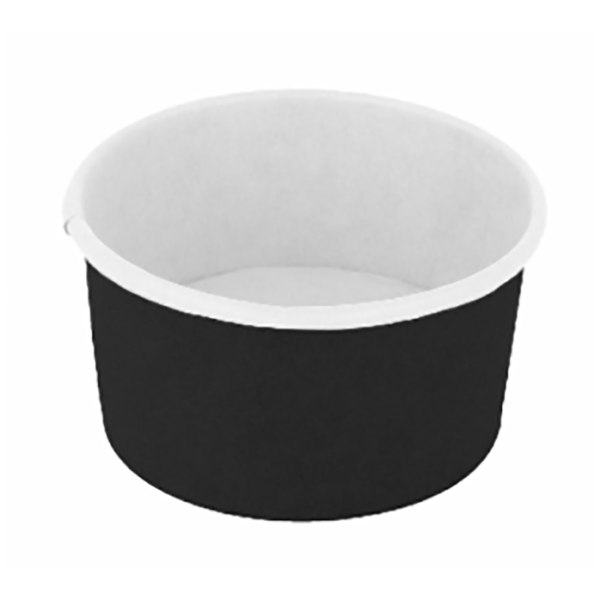 Garcia de pou TARRINAS HELADOS 300 ML 250 + 18 PE G/M2 Ø10x5 5 CM NEGRO CARTONCILLO (2000 UNID.)