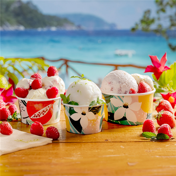 Garcia De Pou TARRINAS HELADOS 'AMALFI' 150 ML 250 + 18 PE G/M2 Ø8 5x4 5 CM BLANCO CARTONCILLO (2000 UNID.)