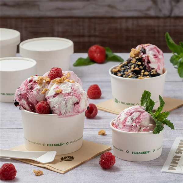 Garcia De Pou TARRINAS HELADOS 'COMPOSTABLE' 120 ML 230 G/M2 Ø7 7x4 7 CM BLANCO CARTONCILLO (2000 UNID.)