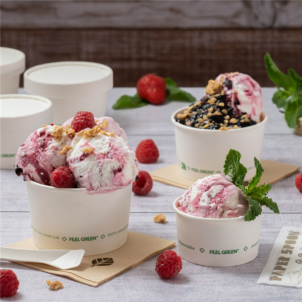 Garcia De Pou TARRINAS HELADOS 'COMPOSTABLE' 300 ML 250 G/M2 Ø10x5 5 CM BLANCO CARTONCILLO (2000 UNID.)